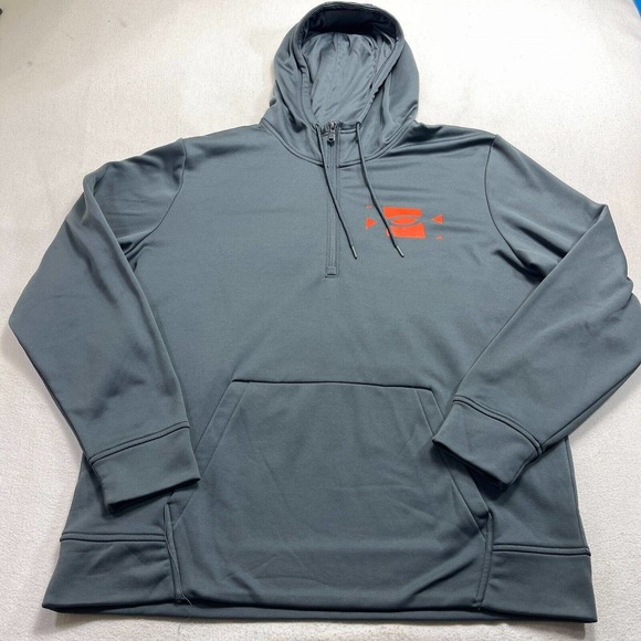 Under Armour Other - Under Armour Sweatshirt Hoodie Adult XXL Gray Pullover Gym Running 1/4 Zip Mens